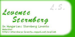 levente sternberg business card